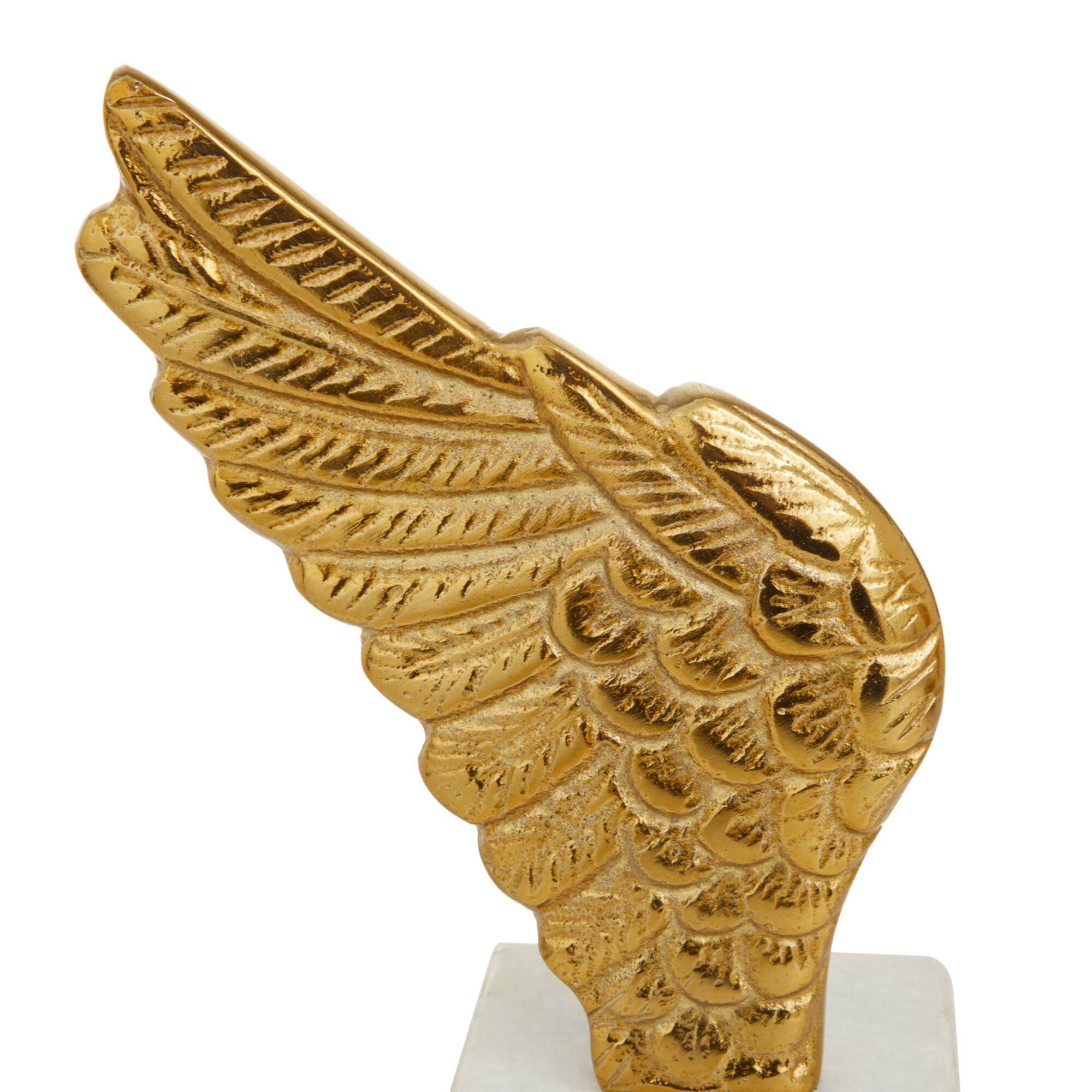 10" Angel Wing Aluminum Bookend Set